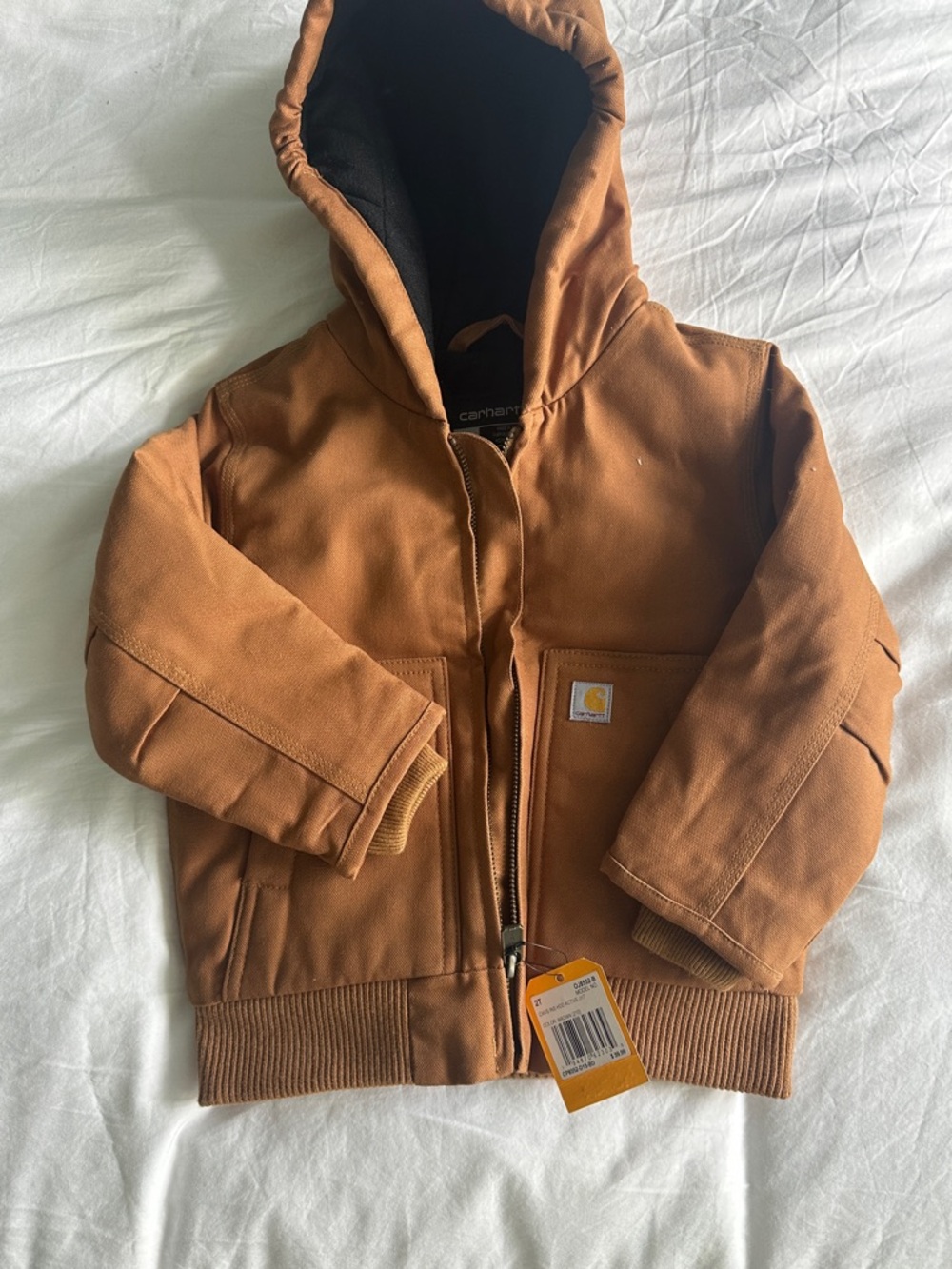 Carhartt Kids Brown Hooded Puffer Jacket